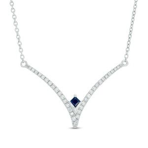 Vera Wang 1/5 CT. T.W. Diamond and Blue Sapphire